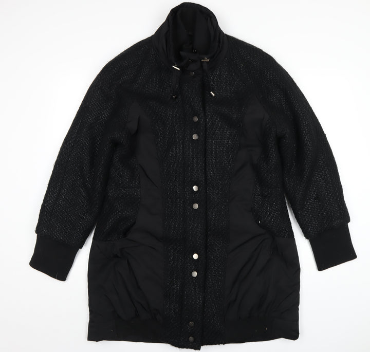 Kello Womens Black Jacket Coat Size 16 Zip