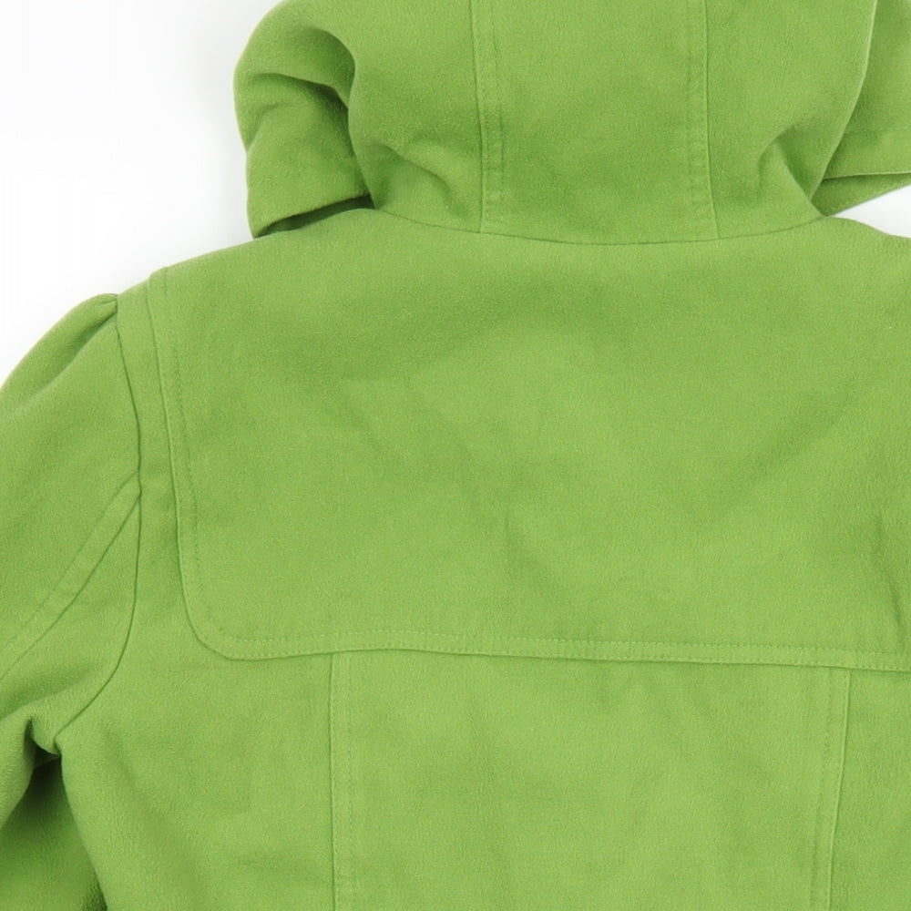 NEXT Womens Green Pea Coat Coat Size 12 Zip