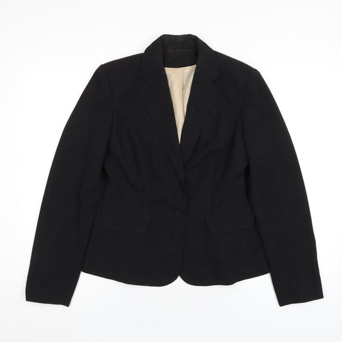 Dorothy Perkins Womens Black Polyester Jacket Blazer Size 12