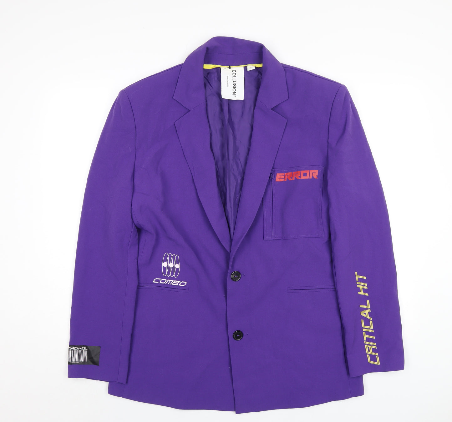 COLLUSION Womens Purple Jacket Blazer Size S Button