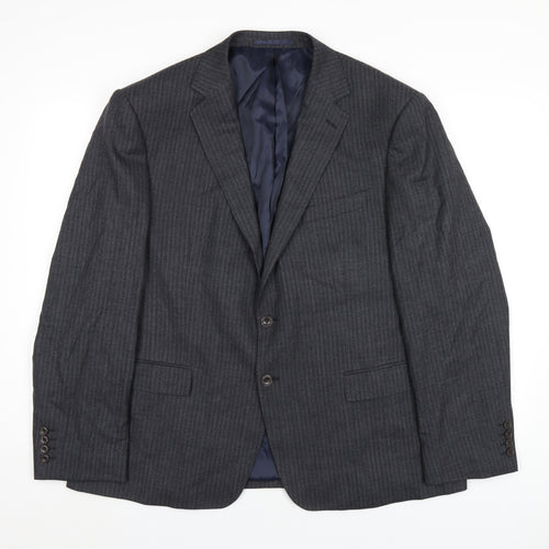 Marks and Spencer Mens Grey Wool Jacket Blazer Size 46 Regular