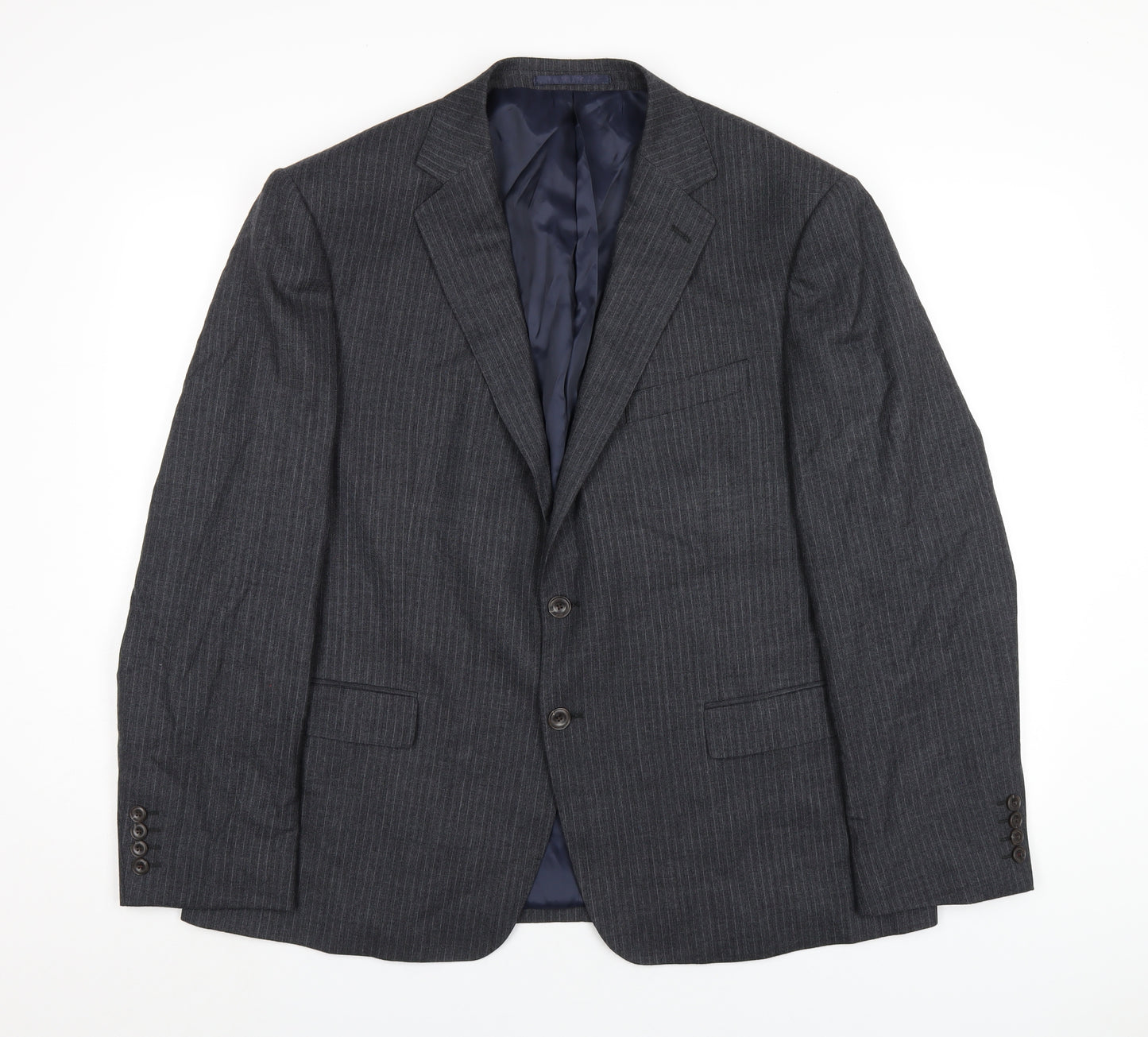 Marks and Spencer Mens Grey Wool Jacket Blazer Size 46 Regular