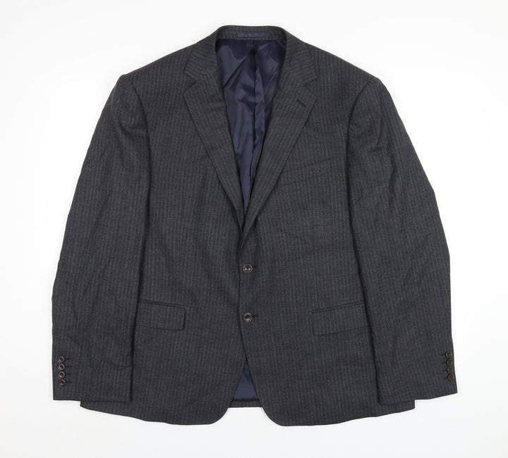 Marks and Spencer Mens Grey Wool Jacket Blazer Size 46 Regular