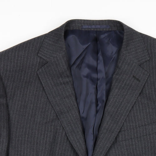Marks and Spencer Mens Grey Wool Jacket Blazer Size 46 Regular