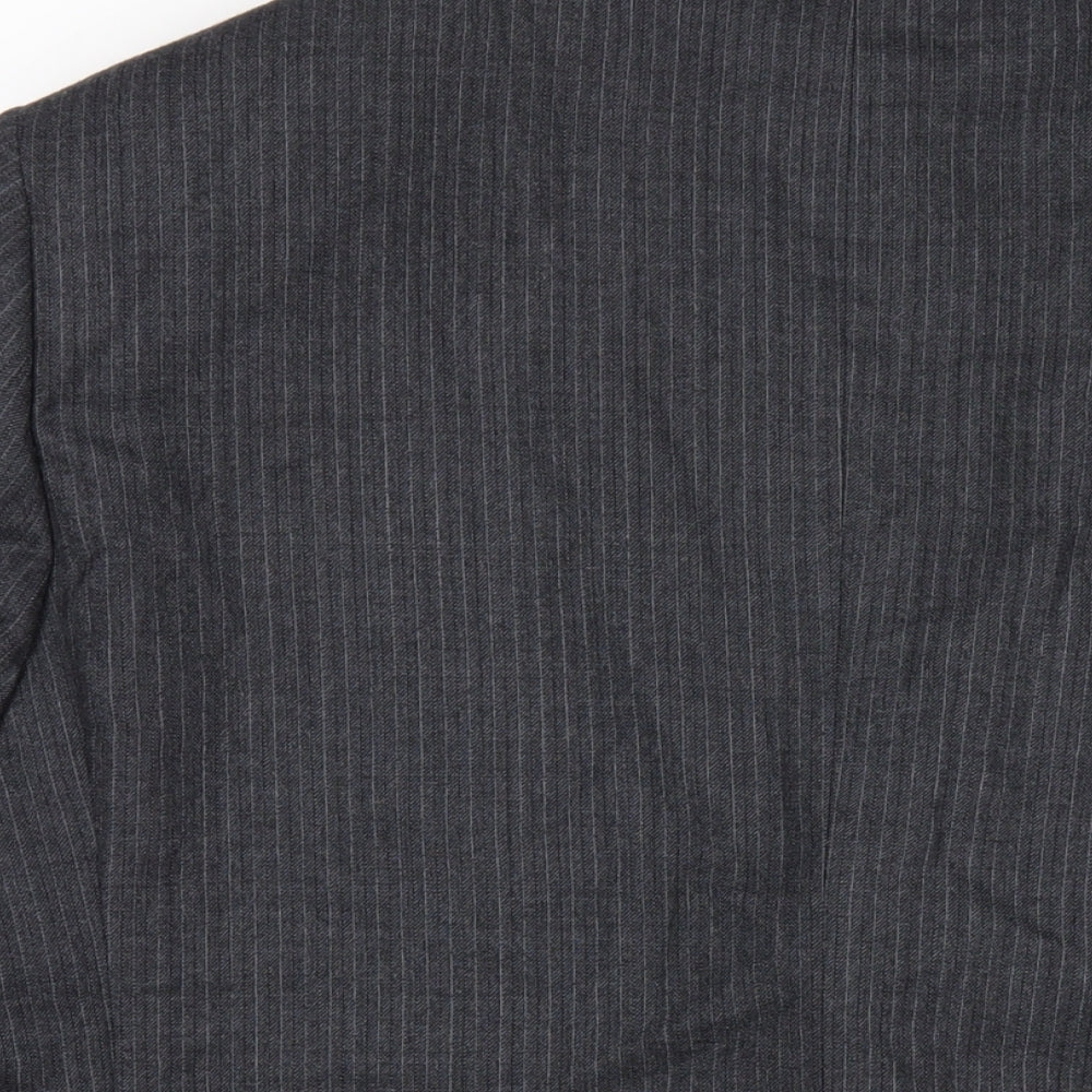 Marks and Spencer Mens Grey Wool Jacket Blazer Size 46 Regular