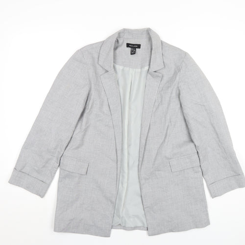 New Look Womens Grey Jacket Blazer Size 8