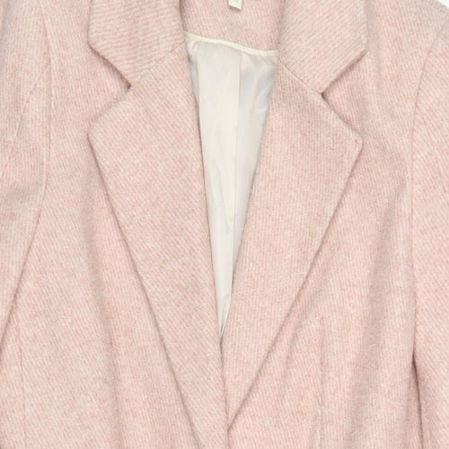 NEXT Womens Pink Overcoat Coat Size 10 Button