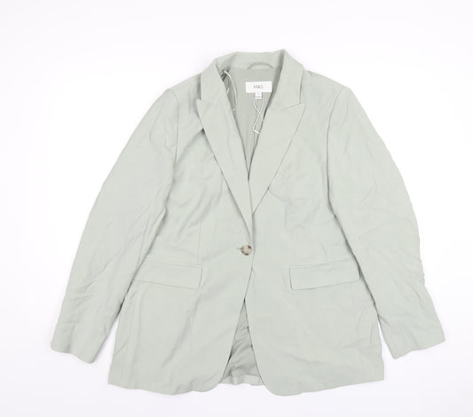 Marks and Spencer Womens Green Jacket Blazer Size 14 Button