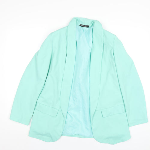 Boohoo Womens Green Jacket Blazer Size 10