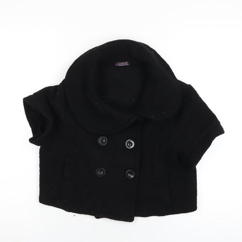 SOHO Womens Black Jacket Coat Size M Button