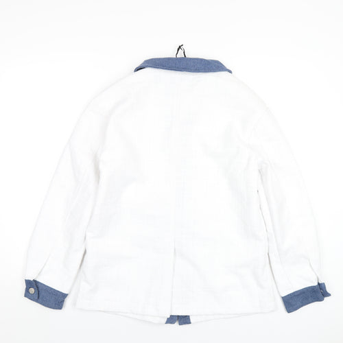 Zac & Zoe Womens White Jacket Size S Button