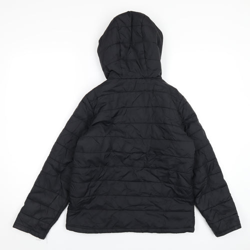 Peter Storm Boys Black Puffer Jacket Coat Size 11-12 Years Zip