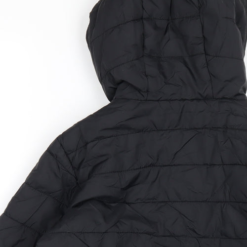 Peter Storm Boys Black Puffer Jacket Coat Size 11-12 Years Zip