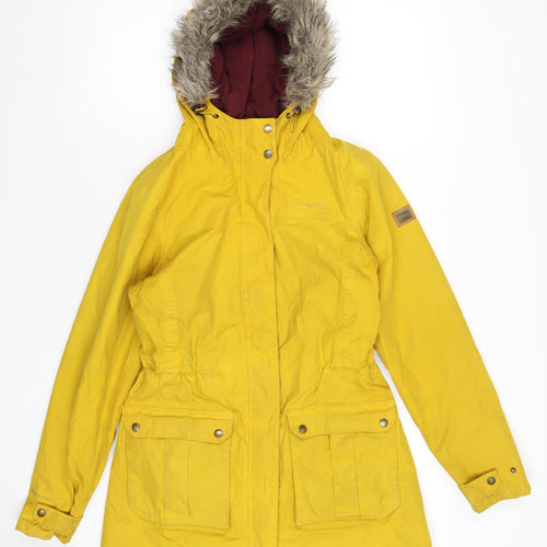 Regatta Womens Yellow Parka Coat Size 12 Zip