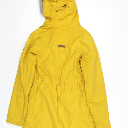 Regatta Womens Yellow Parka Coat Size 12 Zip