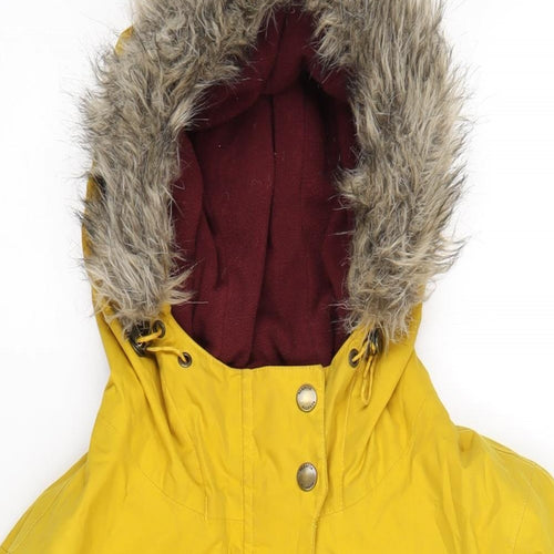 Regatta Womens Yellow Parka Coat Size 12 Zip