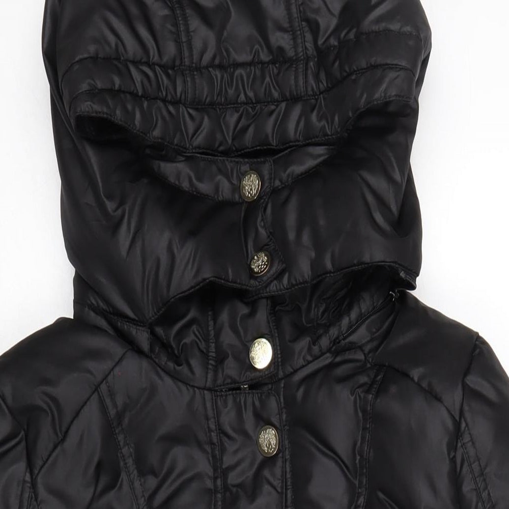 Vince Camuto Womens Black Puffer Jacket Coat Size M Zip