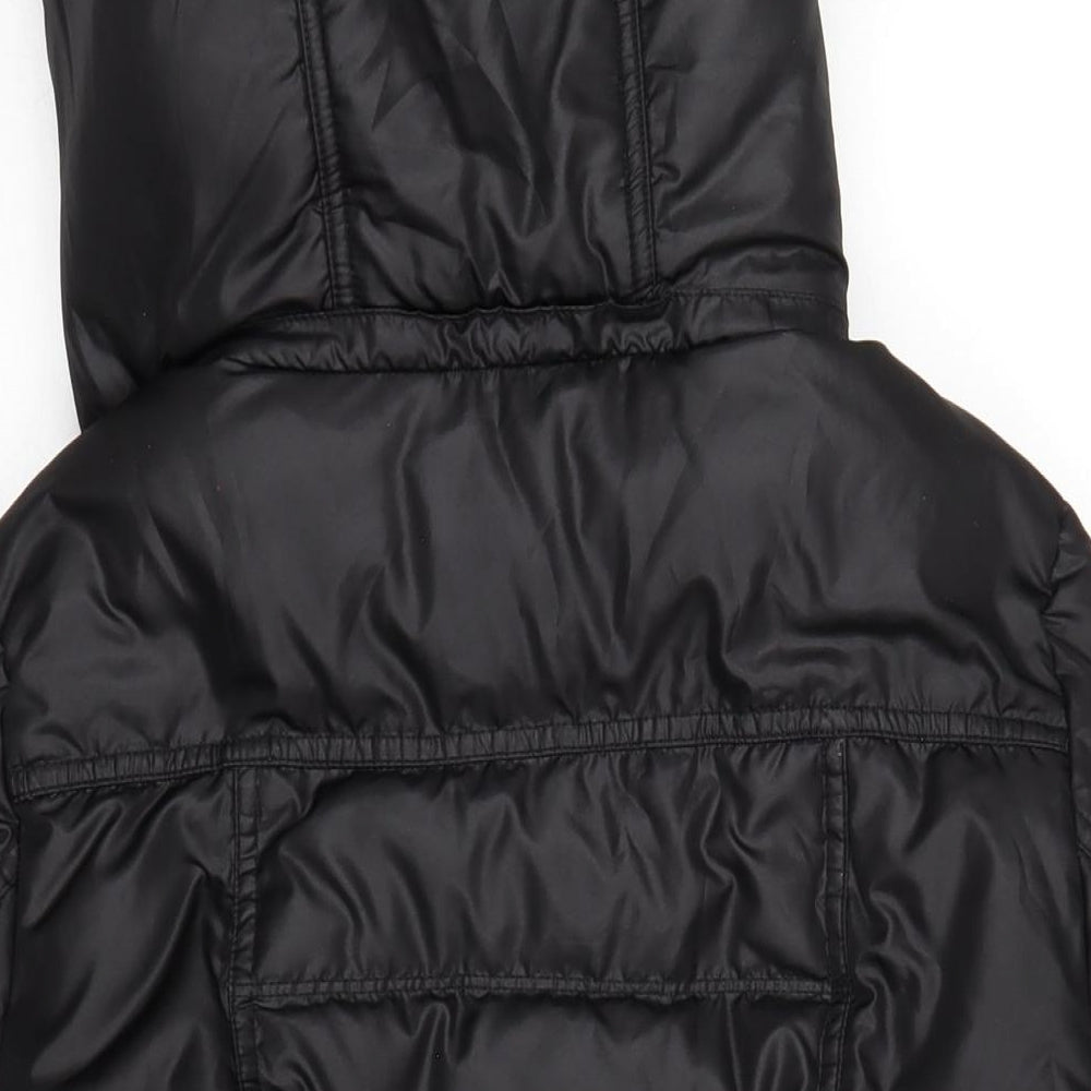 Vince Camuto Womens Black Puffer Jacket Coat Size M Zip