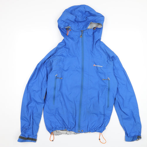 Montane Mens Blue Rain Coat Coat Size S Zip