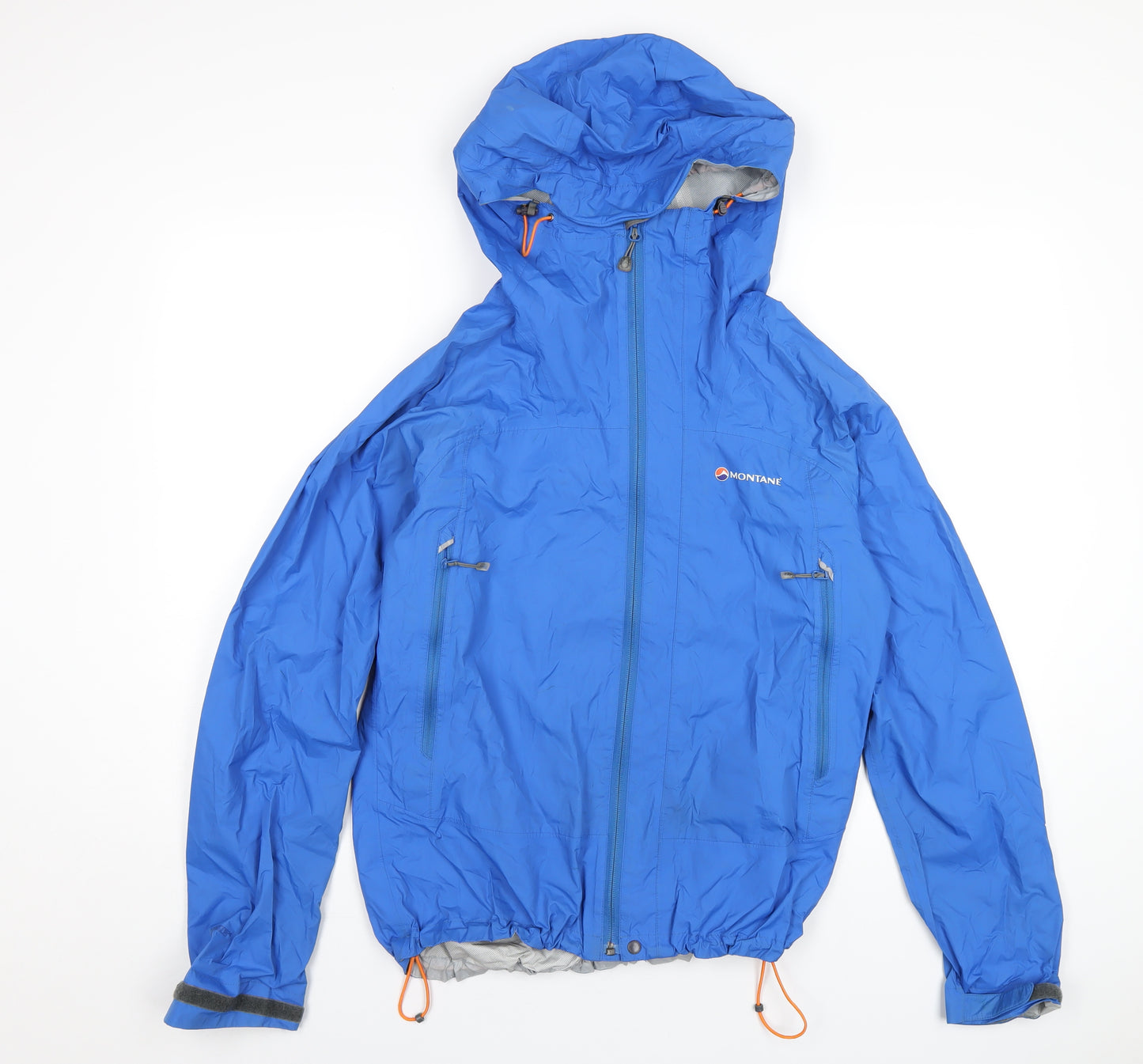 Montane Mens Blue Rain Coat Coat Size S Zip