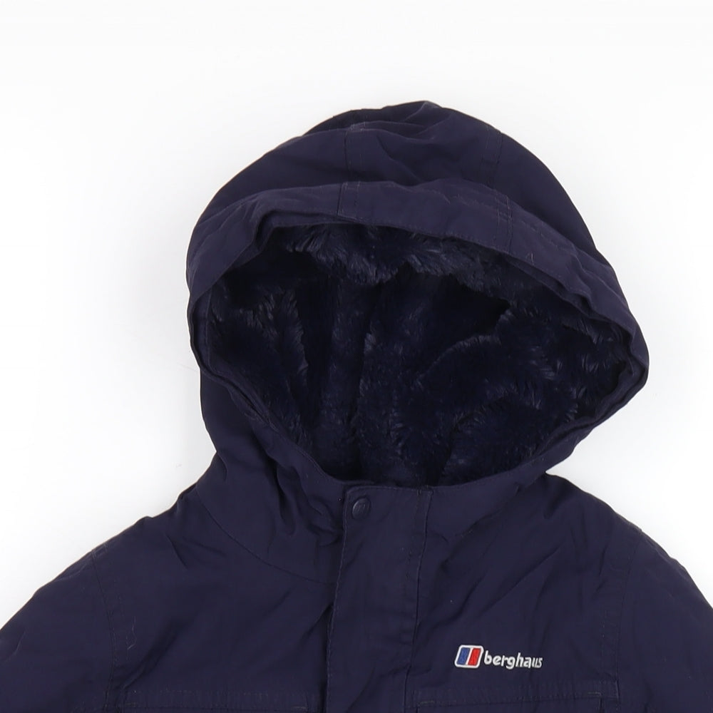 Berghaus Boys Blue Parka Coat Size 5 Years Zip
