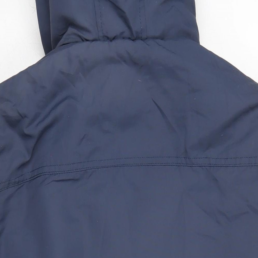 Crosshatch Mens Blue Parka Coat Size M Zip