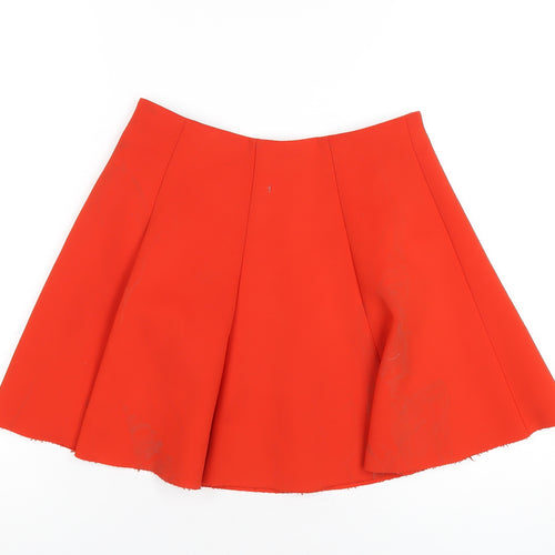 United Colors of Benetton Womens Red Polyester A-Line Skirt Size S