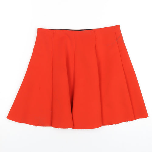 United Colors of Benetton Womens Red Polyester A-Line Skirt Size S