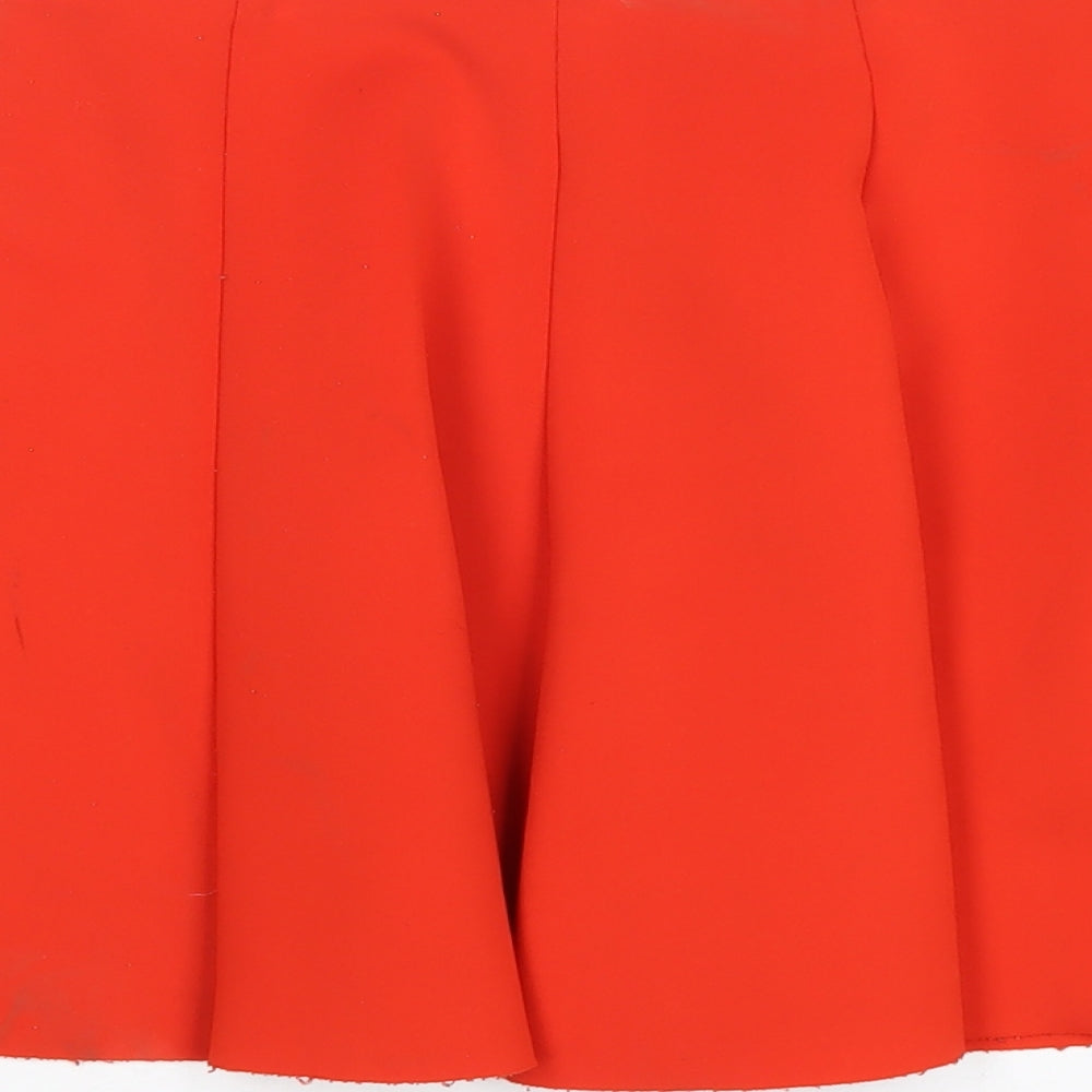 United Colors of Benetton Womens Red Polyester A-Line Skirt Size S