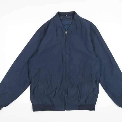 Canson Mens Blue Bomber Jacket Jacket Size M Zip