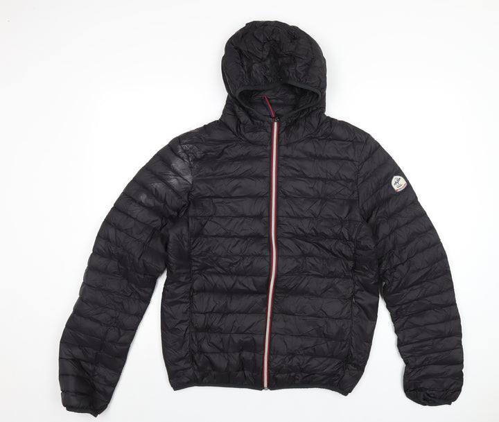 Back to Alaska Mens Black Puffer Jacket Coat Size L Zip