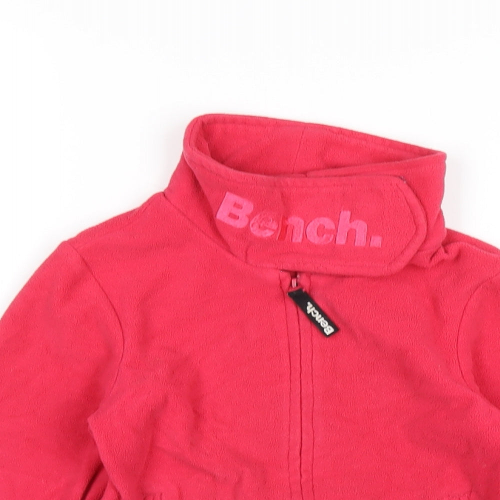 Bench Girls Pink Jacket Size 5-6 Years Zip