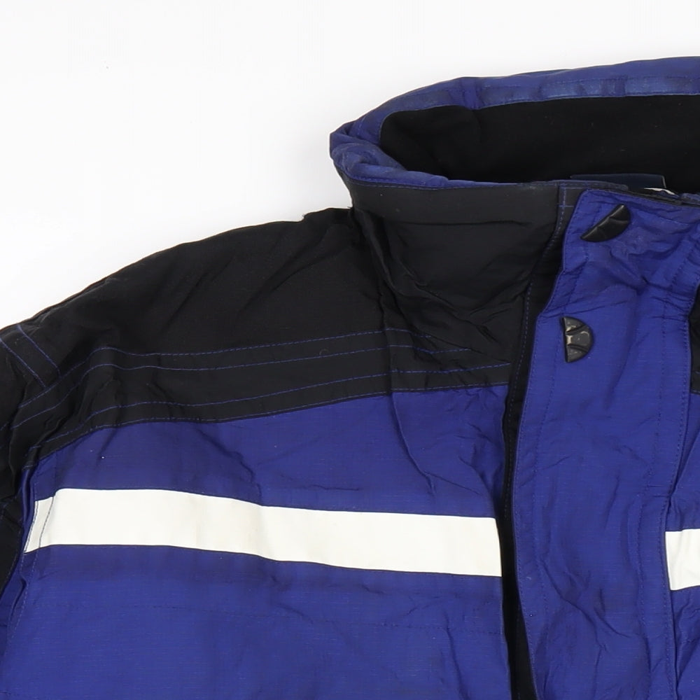 ellesse Mens Blue Rain Coat Coat Size M Zip