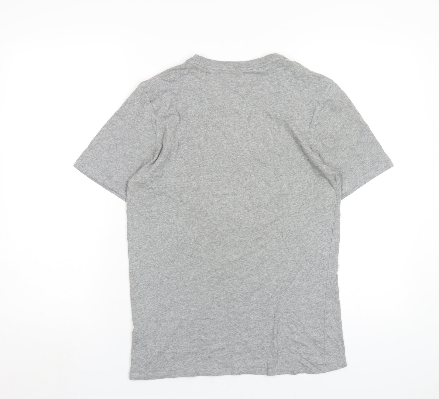 Nike Mens Grey Cotton T-Shirt Size S Round Neck