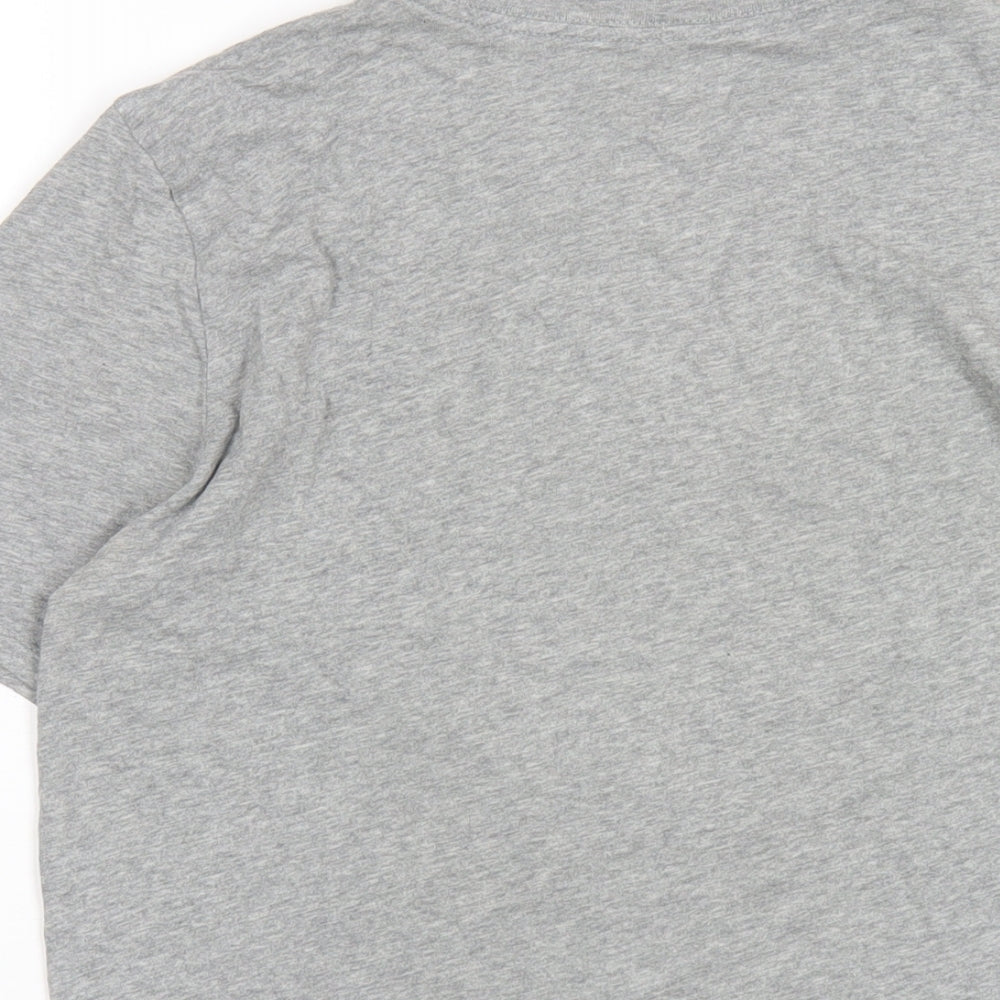 Nike Mens Grey Cotton T-Shirt Size S Round Neck