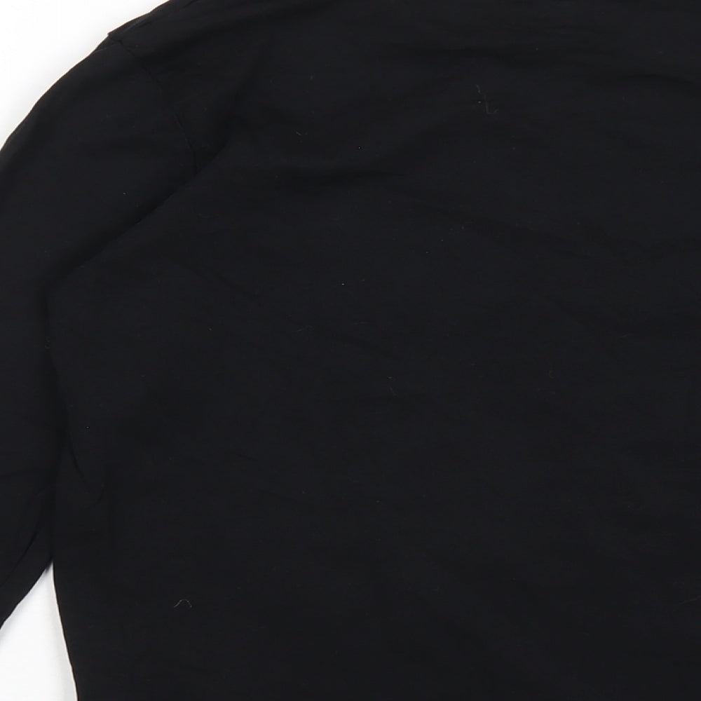 Threadbare Boys Black Cotton Basic T-Shirt Size 11-12 Years Round Neck Pullover - Christmas