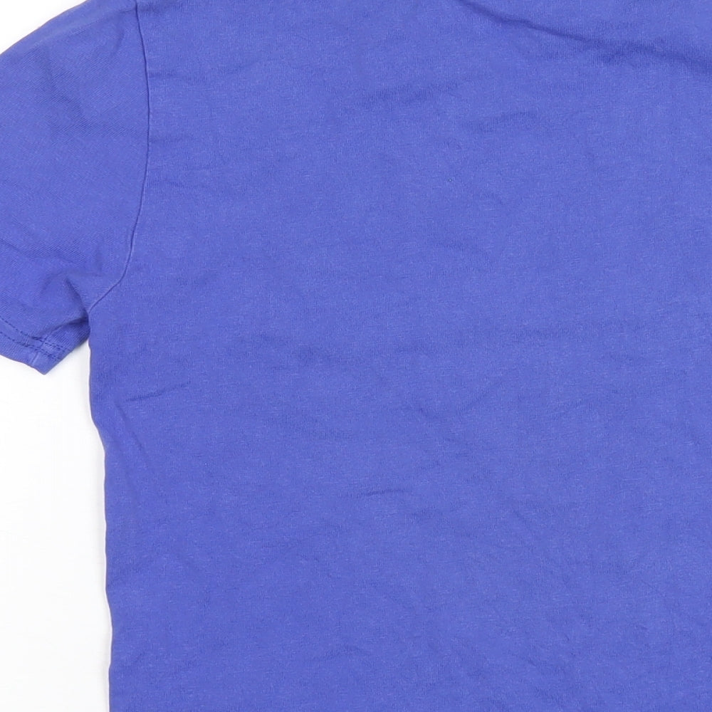 Superdry Mens Blue Cotton T-Shirt Size XS Round Neck