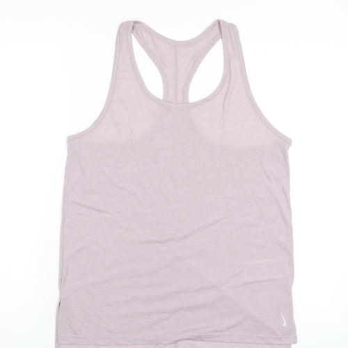 Nike Womens Purple Polyester Basic Tank Size M Scoop Neck Pullover