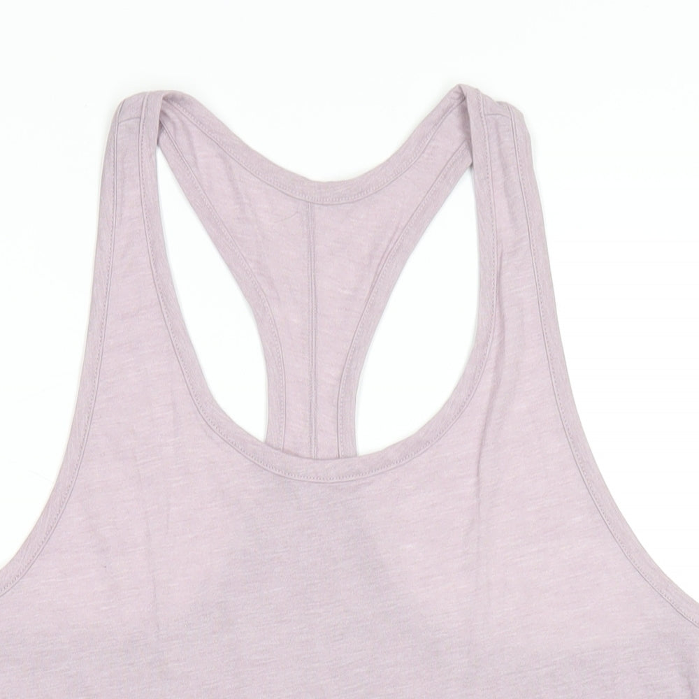 Nike Womens Purple Polyester Basic Tank Size M Scoop Neck Pullover