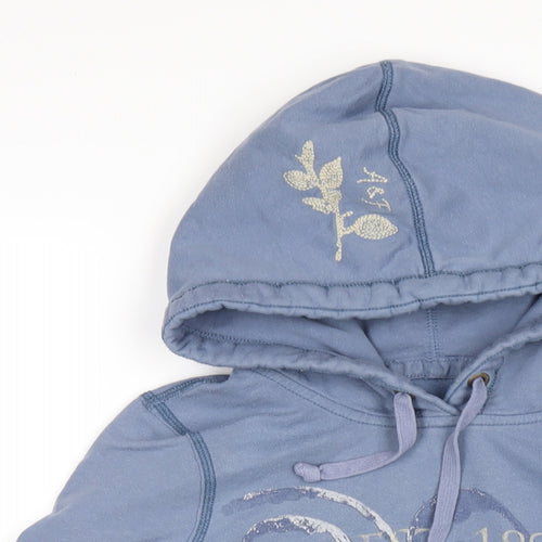 Abercrombie & Fitch Womens Blue Cotton Pullover Hoodie Size M Pullover