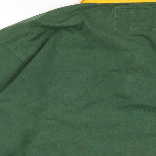 Cotton Traders Mens Green Cotton Polo Size L Collared Pullover