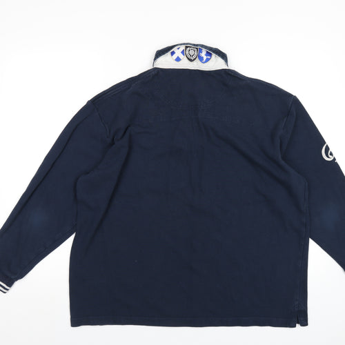 Cotton Traders Mens Blue Cotton Pullover Sweatshirt Size XL