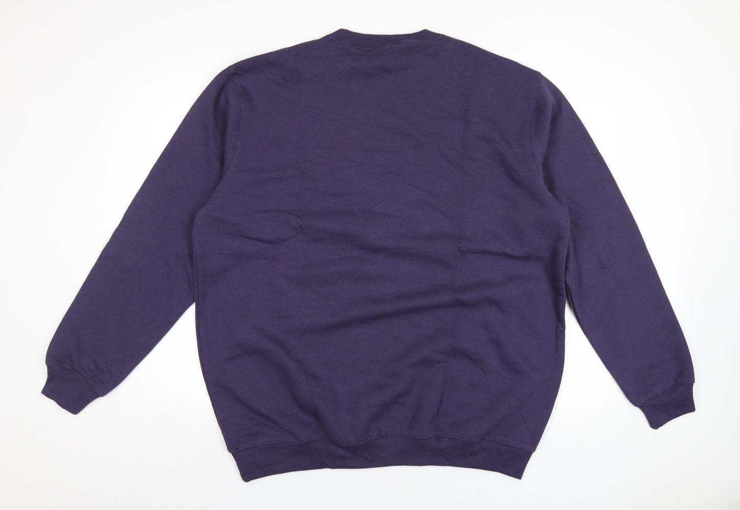 Cotton Traders Mens Purple Cotton Pullover Sweatshirt Size 2XL