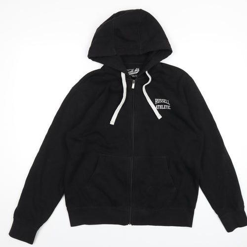 Russell Athletic Womens Black Polyester Full Zip Hoodie Size M Zip
