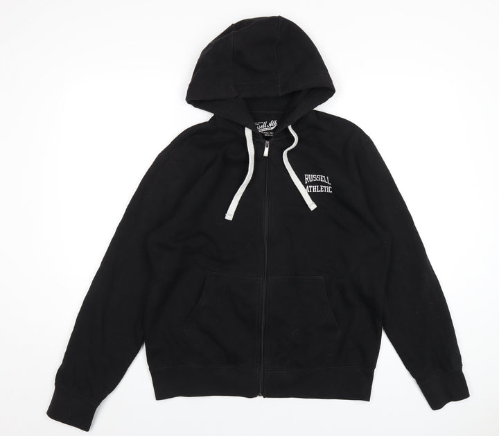 Russell Athletic Womens Black Polyester Full Zip Hoodie Size M Zip