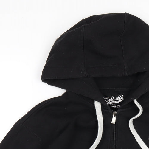 Russell Athletic Womens Black Polyester Full Zip Hoodie Size M Zip