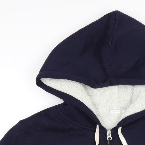 Gap Womens Blue Cotton Full Zip Hoodie Size L Zip