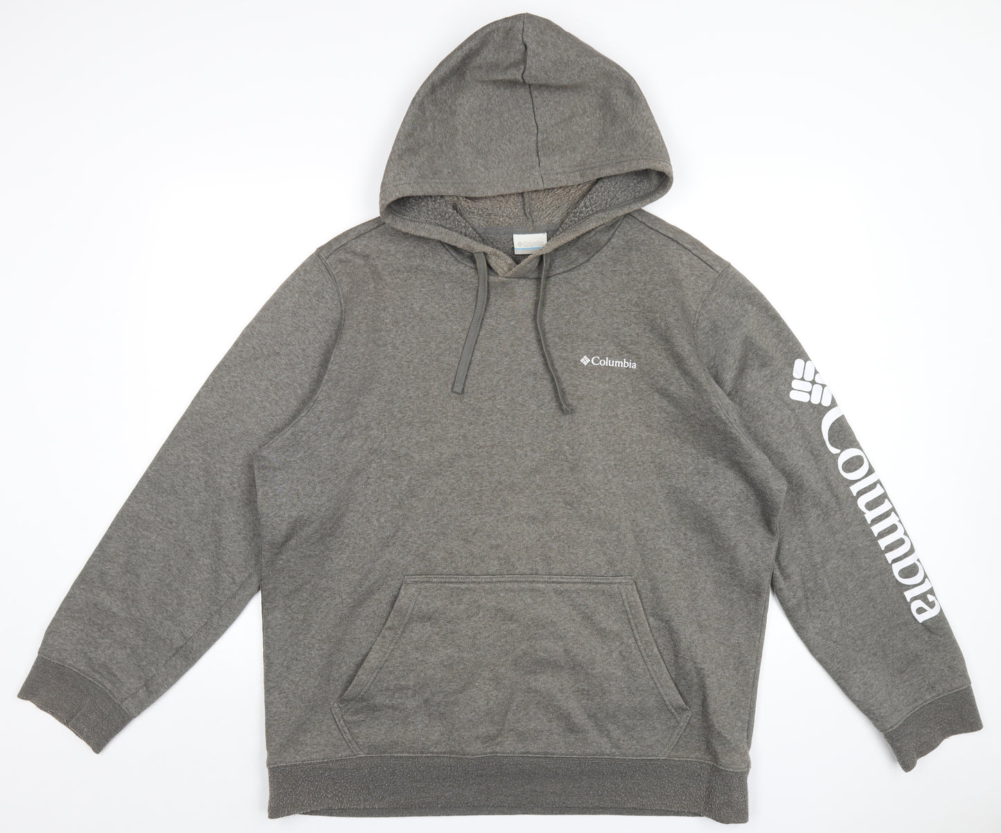 Columbia Mens Grey Cotton Pullover Hoodie Size L