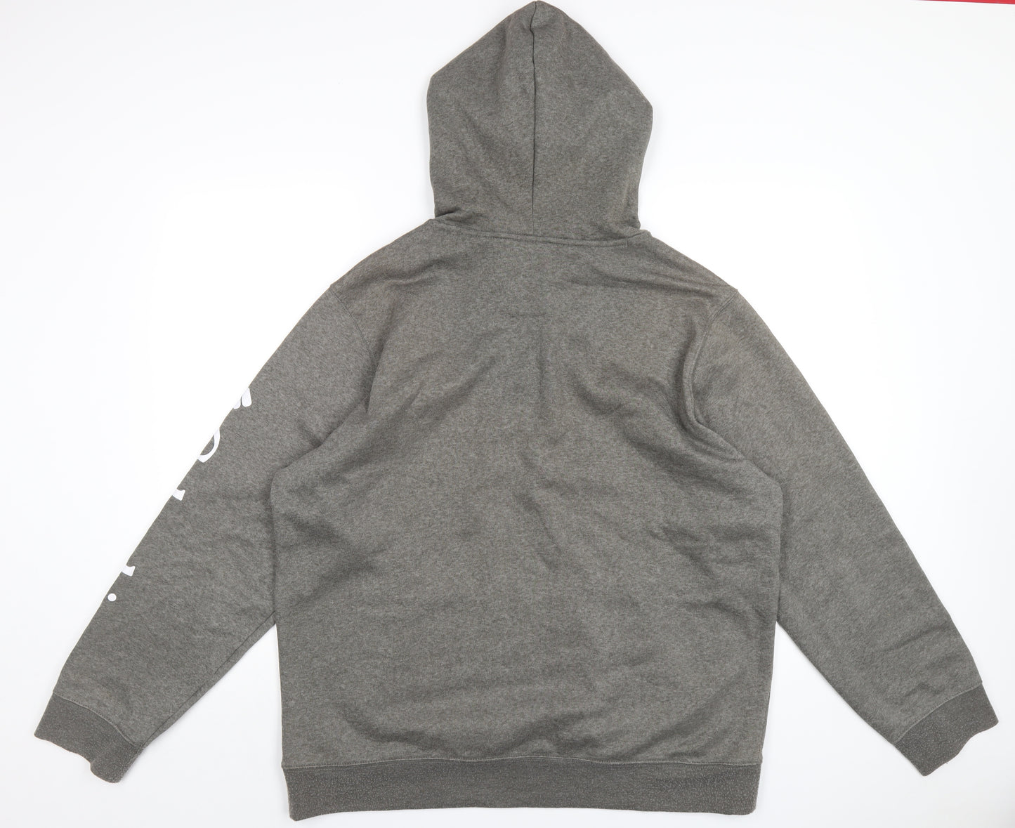 Columbia Mens Grey Cotton Pullover Hoodie Size L