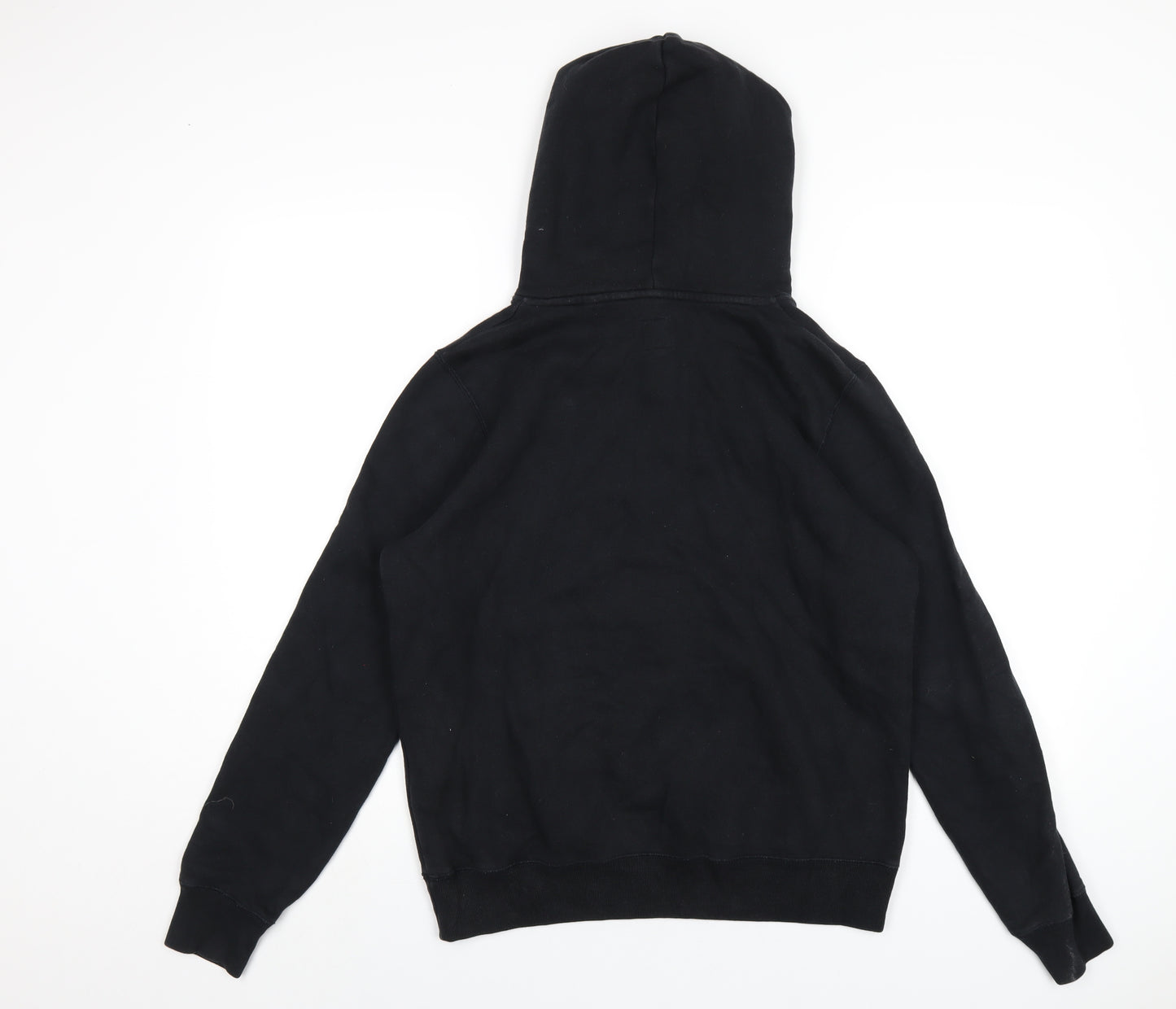 Jack Wills Womens Black Cotton Pullover Hoodie Size 12 Pullover